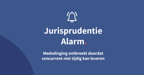 Mededinging ontbreekt doordat concurrent niet tijdig kan leveren