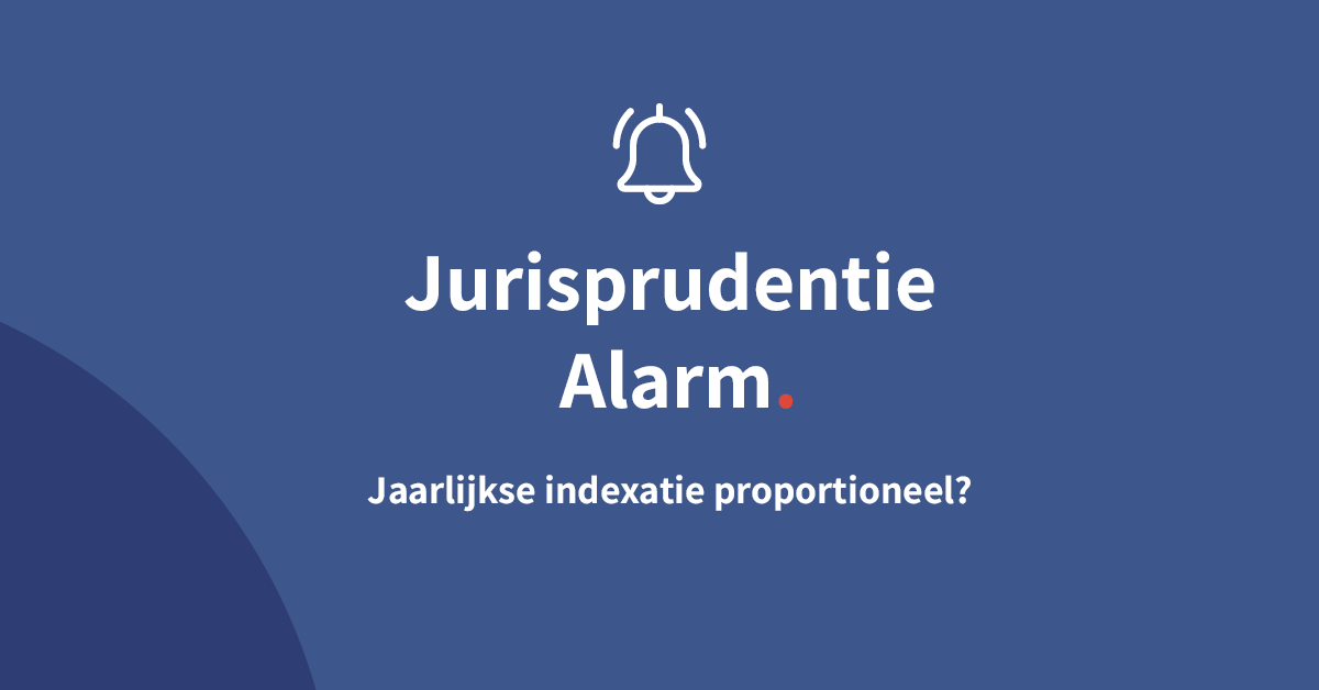 Jaarlijkse indexatie proportioneel?